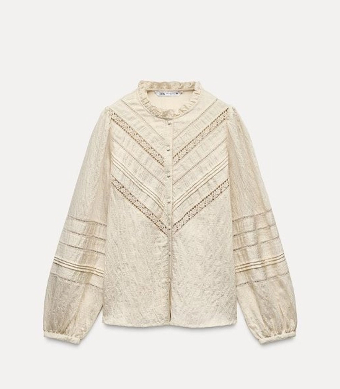 CAMICIA ROMANTICA CON INSERTI IN PIZZO