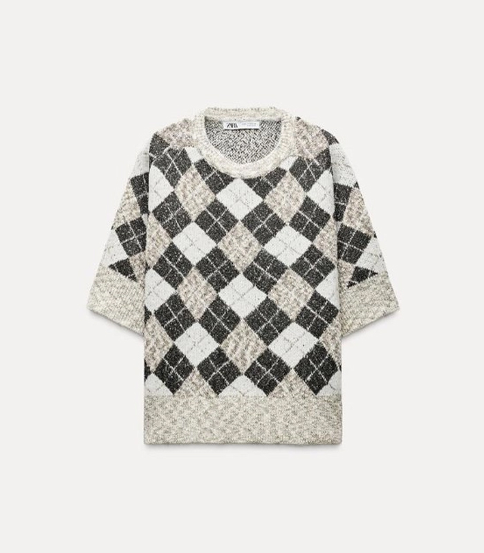 MAGLIA A ROMBI CON PAILLETTE